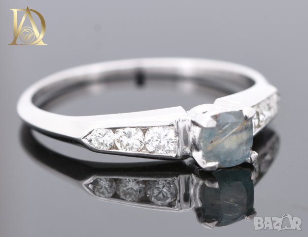 Нов Златен Пръстен с Естествен Александрит и Естествени Диаманти, снимка 4 - Пръстени - 44104469