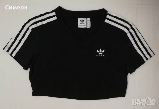 Adidas Originals Cropped Top оригинална тениска XS Адидас памук спорт, снимка 1 - Спортни екипи - 37583904