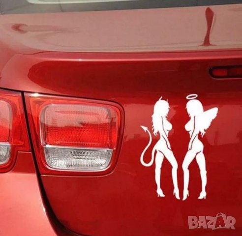 Лепенка за кола 2 секси момичета дявол и ангел, снимка 4 - Аксесоари и консумативи - 27557685