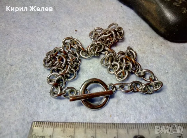 СТАР ЗДРАВ НИКЕЛИРАН СТОМАНЕН ЛАНЕЦ ВЕРИЖКА КЮСТЕК За ДЖОБЕН ЧАСОВНИК СИНДЖИР НЕРЪЖДАЕМ 49671, снимка 4 - Антикварни и старинни предмети - 48609803