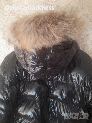 Дамско яке с качулка от естествен пух, снимка 4 - Якета - 52086653