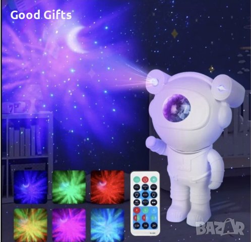 Лампа проектор Астронавт с Bluetooth, МУЗИКА И СВЕТЛИНА, снимка 7 - Детски нощни лампи - 43019648