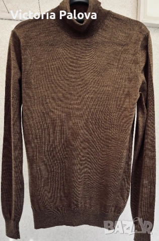 Кафяв мерино пуловер MADS NØRGAARD унисекс  Дания