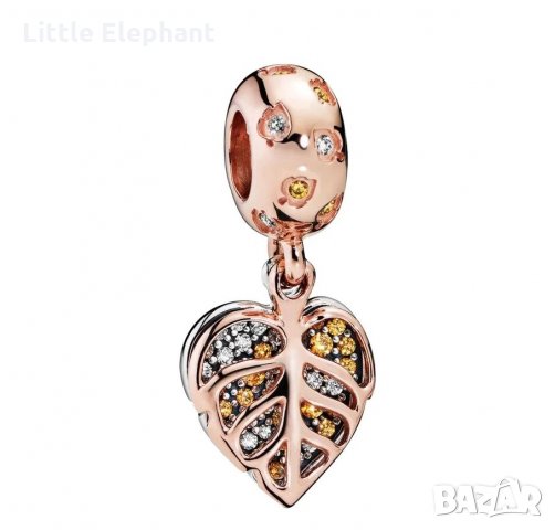 Висящ елемент листо,"Горски шепот"Rose Gold/нов