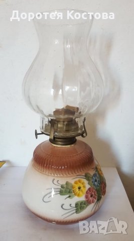 Много красива лампа с флорални мотиви, снимка 3 - Антикварни и старинни предмети - 32413875