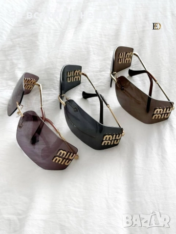 Miu Miu Слънчеви Очила С UV400 Защита С Кутия И Калъф Миу Миу - Наличми Различни Цветове Код SK59, снимка 3 - Слънчеви и диоптрични очила - 52474852