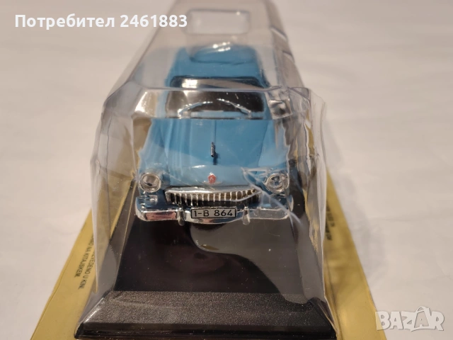 1/43 метална колекционерска количка Deagostini Волга ГАЗ21 нова синя., снимка 2 - Колекции - 53329438