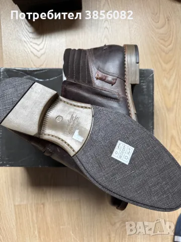 Оригинални обувки от естествена кожа 45 номер, снимка 4 - Мъжки ботуши - 48328874