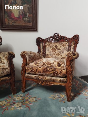 Барокови кресла , снимка 6 - Дивани и мека мебел - 44128812