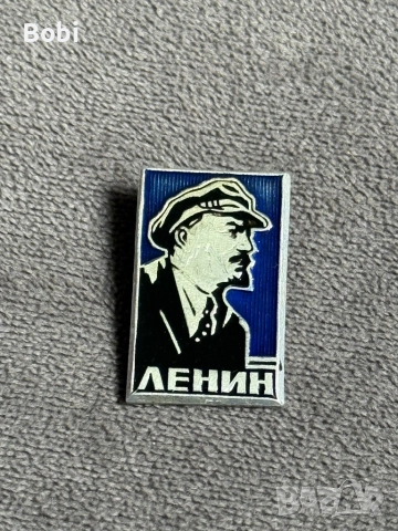 Значка Ленин (син фон, профил), снимка 3 - Колекции - 51703790