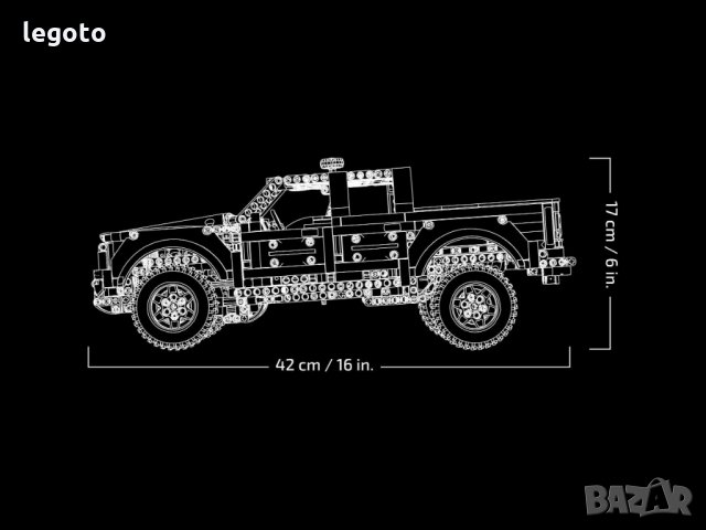 НОВО ЛЕГО 42126 Техник- Форд F-150 Раптор LEGO 42126 TECHNIK- Ford F-150 Raptor42126, снимка 5 - Конструктори - 35256999