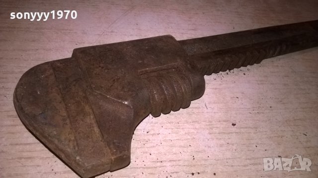 АНТИК-стар раздвижен ключ-антика-внос швеицария 25х6см, снимка 6 - Ключове - 26646611