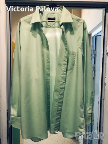 Красива риза цвят айсберг,SEIDENSTICKER, снимка 3 - Ризи - 27738285