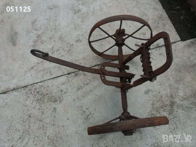 възрожденски кован колесар - теглич за рало, плуг - рядкост, снимка 14 - Антикварни и старинни предмети - 39832649