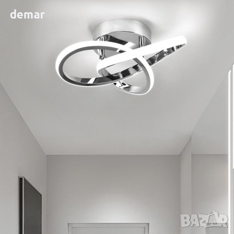 ZYDTRIP LED таванна лампа, 22W, 6000K студено бяло, сребърна