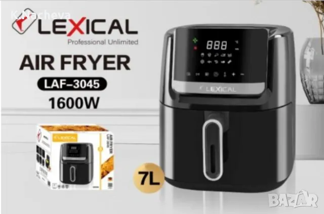 Еър фрайър с тъч скрийн Lexical Airfryer LAF-3045, снимка 1 - Фритюрници - 48311479