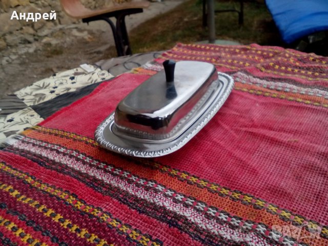 Стара неръждаема купа,кутия за масло #2, снимка 2 - Антикварни и старинни предмети - 27261039