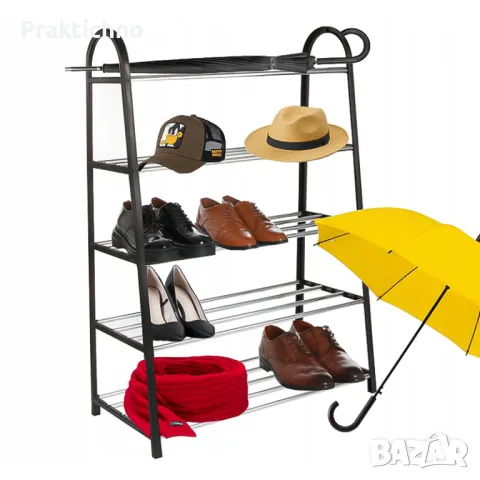 Рафт органайзер за обувки на 5 нива, поставка до входна врата за обувки, снимка 1
