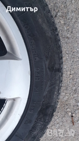 4 Алуминиеви джанти със зимни гуми за Мерцедес 16цола, снимка 5 - Гуми и джанти - 52355691