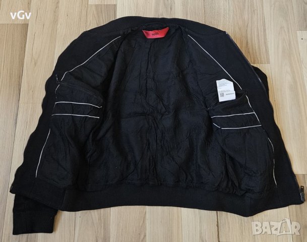 Мъжко вълнено яке Hugo Boss Bomber - S, снимка 5 - Якета - 43806776