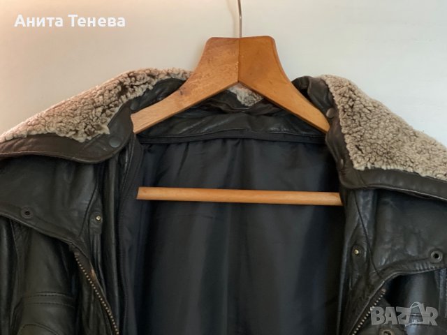 Естествена кожа мъжка шуба голям размер, снимка 4 - Якета - 38590563