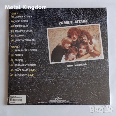 TANKARD - Zombie Attack (LP - Blue Vinyl) NEW & SEALED, снимка 2 - Грамофонни плочи - 53273030