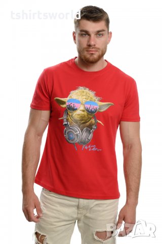 Нова мъжка тениска с трансферен печат Йода, Междузвездни войни (Star Wars), снимка 3 - Тениски - 37664060