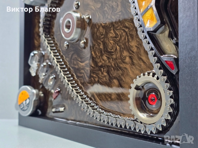 3D картина с части от двигател в епоксидна смола, снимка 2 - Картини - 52938018