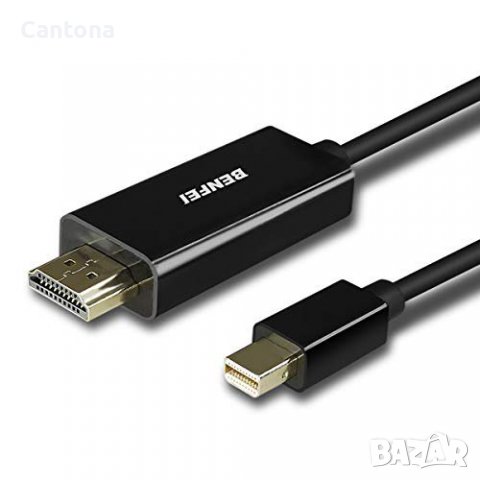 BENFEI Mini Displayport (Thunderbolt) към HDMI кабел с аудио, позлатени конектори, 100 см