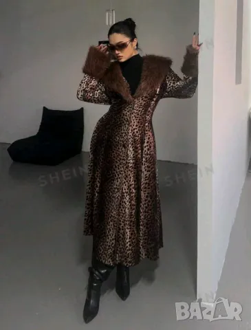 Палто леопардов принт , снимка 3 - Палта, манта - 47342544