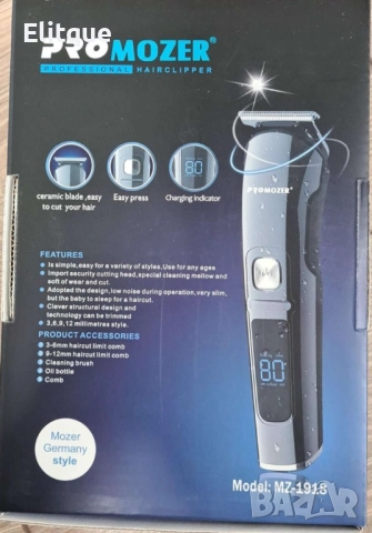 Машинка за подстригване и оформяне на коса PRO MOZER MZ-1918 - SHAV52, снимка 10 - Тримери - 52806813
