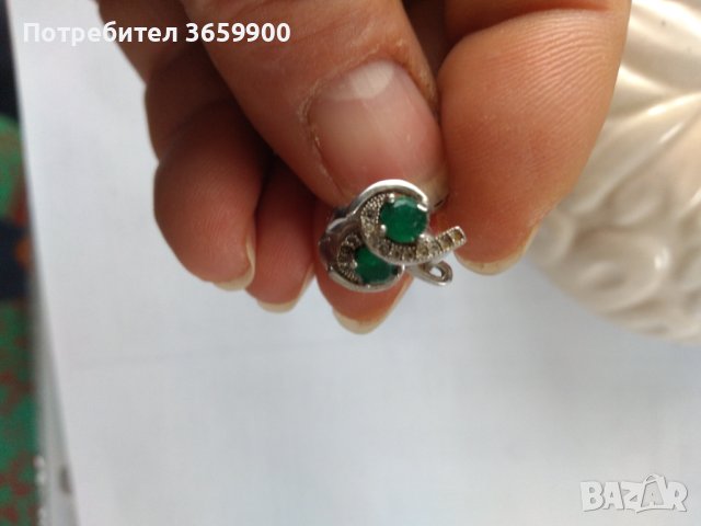 Сребърен к-т пръстен и обици+подарък , снимка 4 - Обеци - 44111724