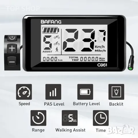 eBike Display C961 за BAFANG BBS01B BBS02B BBSHD Мотор Електрически велосипед, снимка 4 - Друга електроника - 48747927
