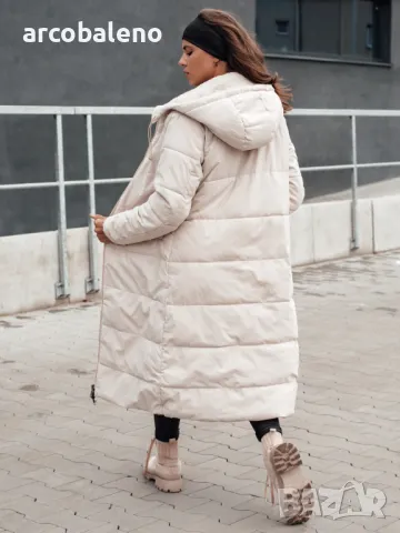 Дамско зимно яке GLAMPUFF, двулицево, ватирано с качулка, 2цвята , снимка 9 - Якета - 48506693