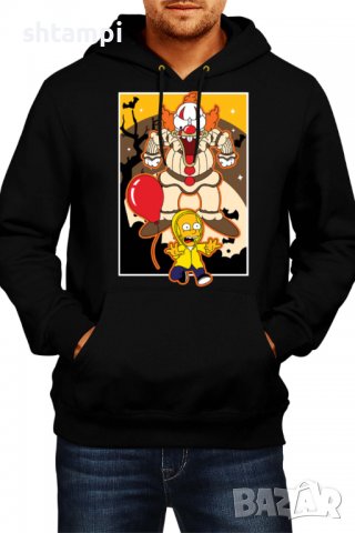 Мъжки Суитчър/Суитшърт Simpsons Krusty,Halloween,Хелоуин,Празник,Забавление,Изненада,Обичаи,