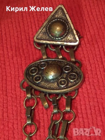 СТАРА МЕДНА ПОСРЕБРЕНА ЗАБОДКА БРОШКА НАКИТ СТАРО ГРАДСКО ВЪЗРОЖДЕНСКО БИЖУ 10960