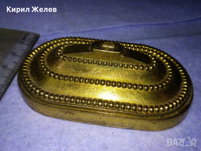СТАРО МАСИВНО ВИНТИДЖ БРОНЗОВО КАПАЧЕ от / за КУТИЙКА За СКЪПОЦЕННОСТИ или ДРУГО 17425, снимка 3 - Други ценни предмети - 43650702