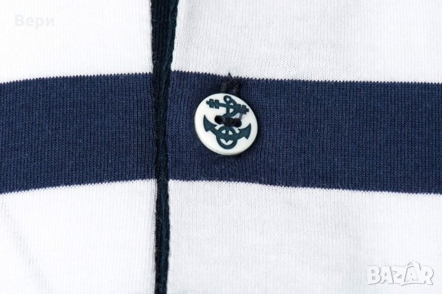 Нова мъжка моряшка блуза на тъмносиньо и бяло райе с яка и копчета, снимка 12 - Блузи - 27950574