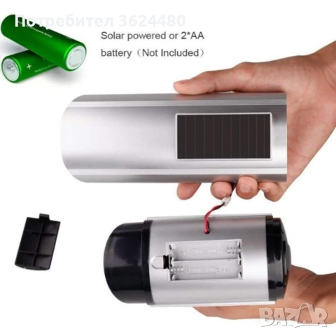 Фалшива камера за видеонаблюдение с вграден соларен панел и мигащ светодиод 1200, снимка 8 - Други - 53453449