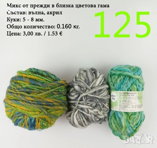 Евтини прежди в малки количества - нови и остатъци , снимка 11 - Други - 52029847