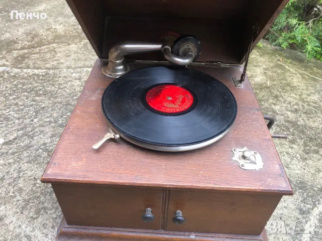 старинен грамофон "POLYPHON MUSIC" - Germany, снимка 3 - Антикварни и старинни предмети - 49760027