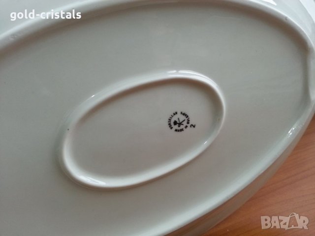 Стар български порцелан плато елипса поднос, снимка 5 - Антикварни и старинни предмети - 34949414
