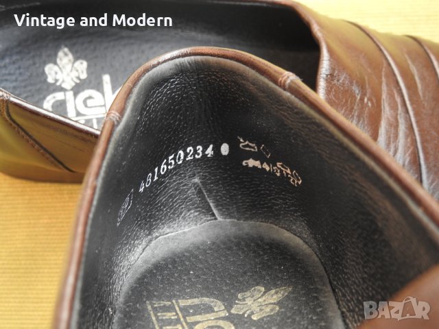 RIEKER Елегантни дамски кожени обувки Германия 39 номер, снимка 10 - Дамски обувки на ток - 36660639