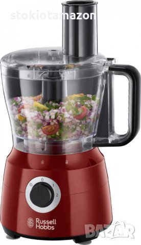 Кухненски робот Russell Hobbs Desire 24730-56, 600W, 2.5 л, 2 скорости, Червен/Черен, снимка 8 - Кухненски роботи - 38572463