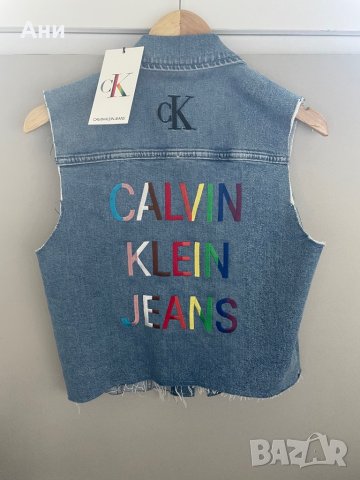 Дънков елек Calvin Klein Jeans, снимка 3 - Елеци - 38226209