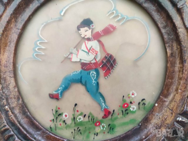 Продавам "Овчарче с кавал, в носия риаувано стъкло или плексиглас , или нещо друго Рамка гипс .На ме, снимка 2 - Картини - 36918464