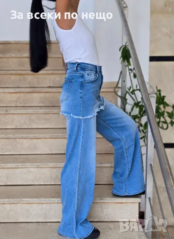 Дамски Сини Летни Тънки Меки И Еластични Дънки Код VL-81, снимка 4 - Дънки - 50424131