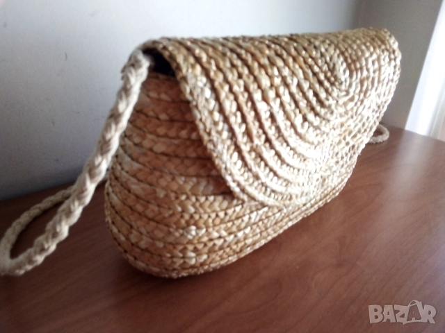 Сламена чанта, малка, снимка 2 - Чанти - 51818294