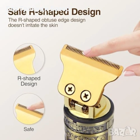 Нова Безжична машинка за мъже подстригване с титаниево T-острие USB-C, снимка 3 - Машинки за подстригване - 53017312