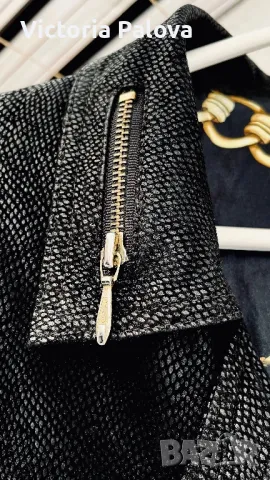 Прекрасно скъпо кожено яке тип байкърско с диагонален цип, снимка 18 - Якета - 47670261